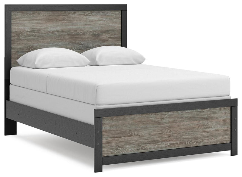 Broachmyn - Full Panel Bed - Black / Gray - Wood