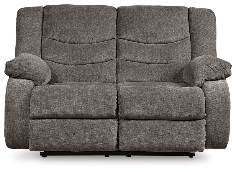 Tulen - Reclining Loveseat - Dark Gray