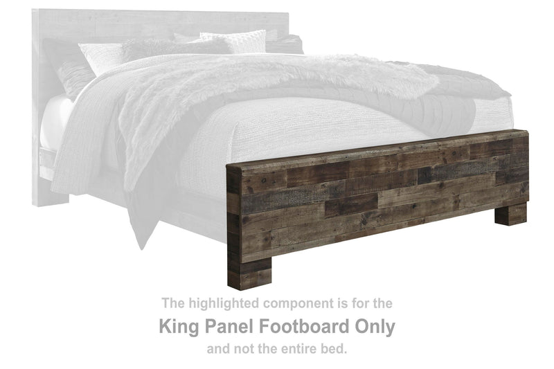 Derekson - King Panel Footboard - Multi Gray - Wood
