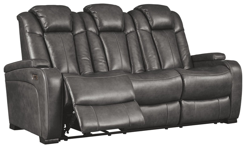 Turbulance - PWR REC Sofa with ADJ Headrest - Quarry