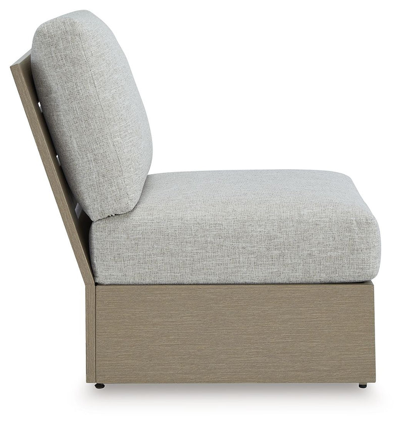 Kimpton Isle - Armless Chair With Cushion - Brown / Beige