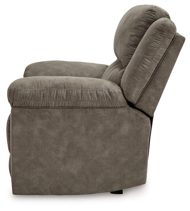 Laresview - Zero Wall Wide Seat Recliner - Faux Leather - Fossil