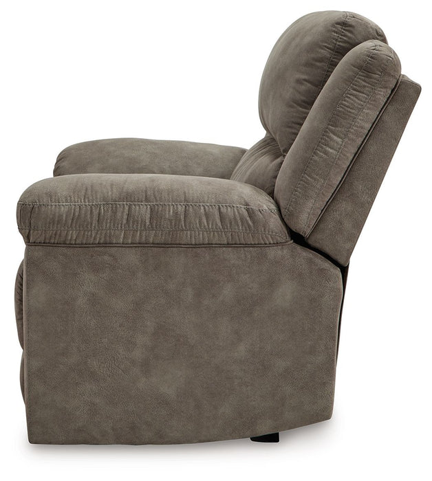 Laresview - Zero Wall Wide Seat Recliner - Faux Leather - Fossil
