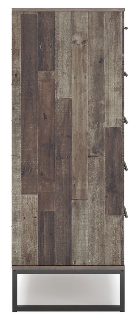 Neilsville - Five Drawer Chest - Black / Gray