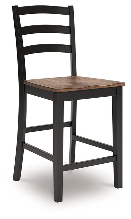 Wildenauer - Barstool (Set of 2) - Brown / Black