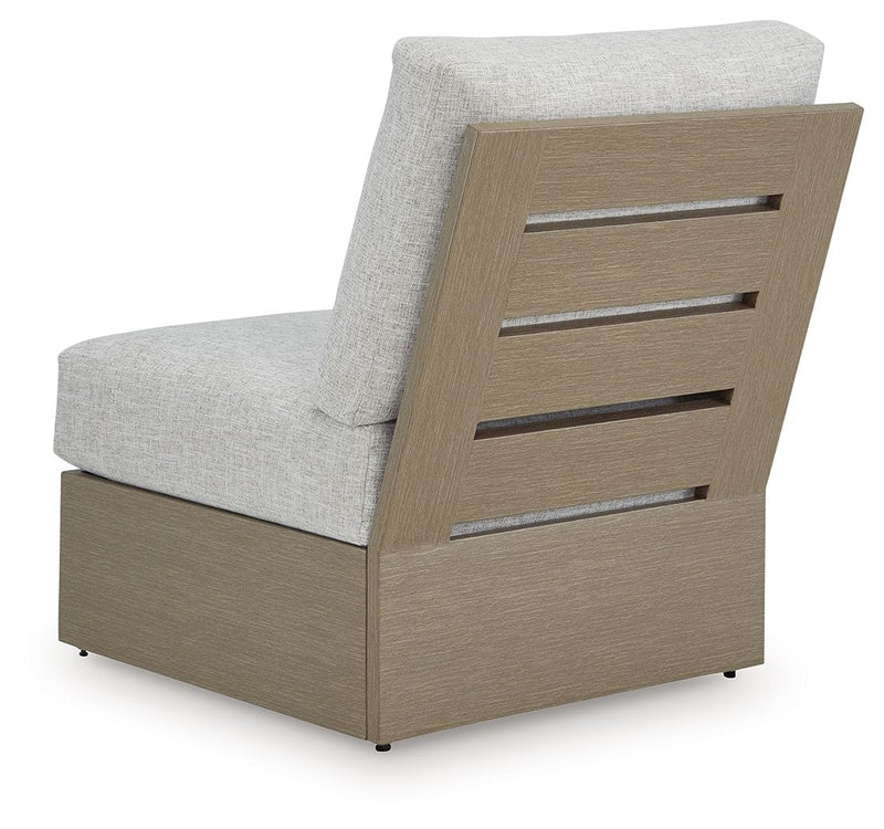 Kimpton Isle - Armless Chair With Cushion - Brown / Beige