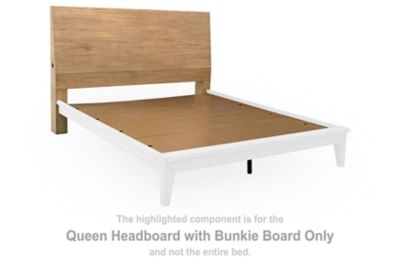 Sherbana - Queen Headboard With Bunkie Board - Light Brown