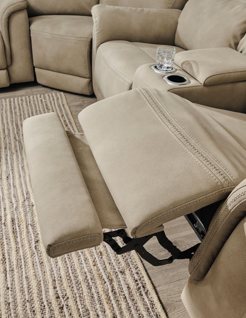 Next-Gen Durapella - Power Reclining Loveseat With Console/Headrest - Sand