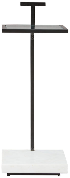 Mannill - Accent Table - Black / White