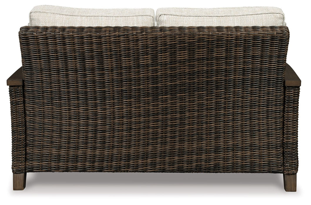 Paradise Trail - Loveseat w/Cushion - Medium Brown