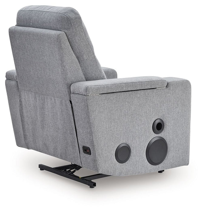Pineland - Glider Power Recliner With Audio System - Pewter