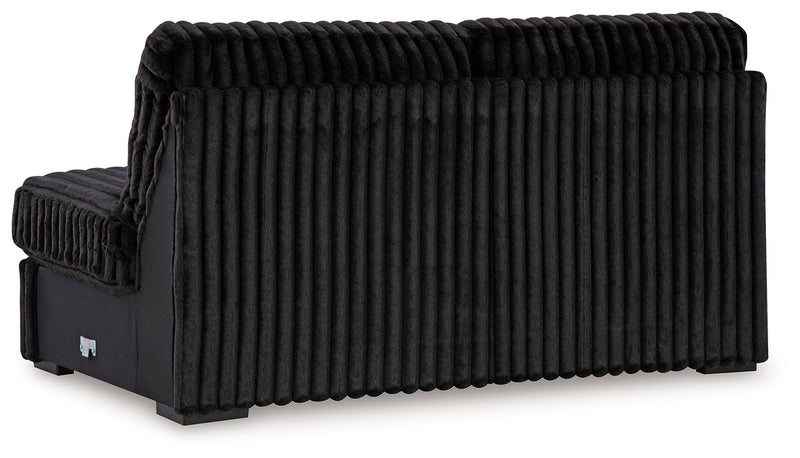 Midnight-Madness - Armless Loveseat - Onyx