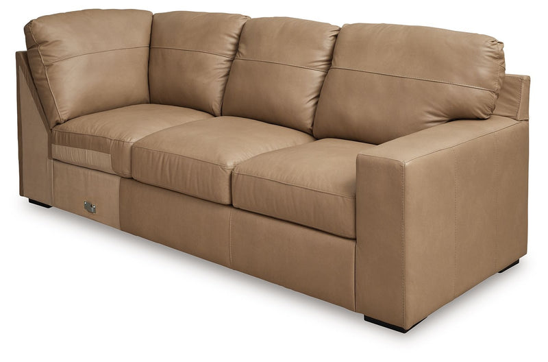 Bandon - 3-Piece Sectional With Laf Loveseat - Leather Match - Toffee