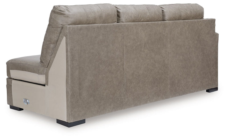 Amuleto - Laf Sofa Chaise - Leather Match - Desert