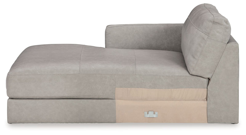 Amiata - Laf Corner Chaise - Leather Match - Glacier