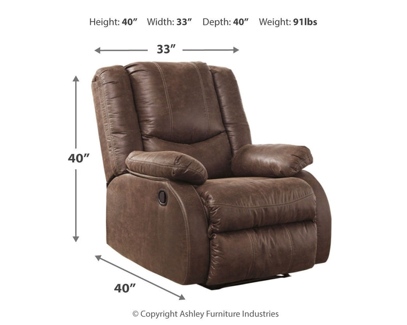 Bladewood - Zero Wall Recliner - Faux Leather - Coffee