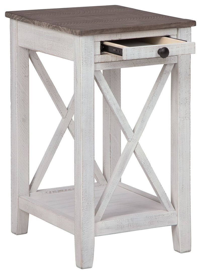 Adalane - Accent Table - White / Gray