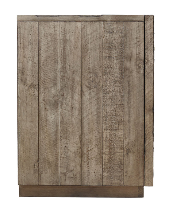 Krystanza - XL TV Stand w/Fireplace Option - Weathered Gray