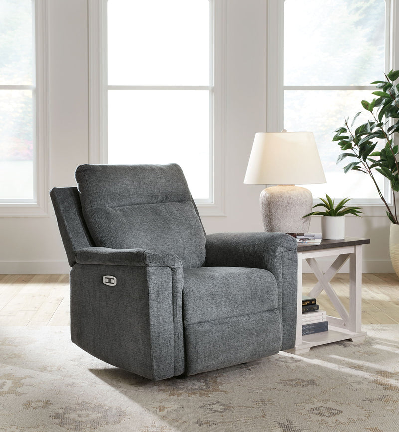 Barnsana - Power Rocker Recliner - Fabric - Gravel