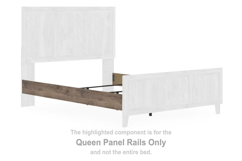 Rusticott - Queen Panel Rails - Brown