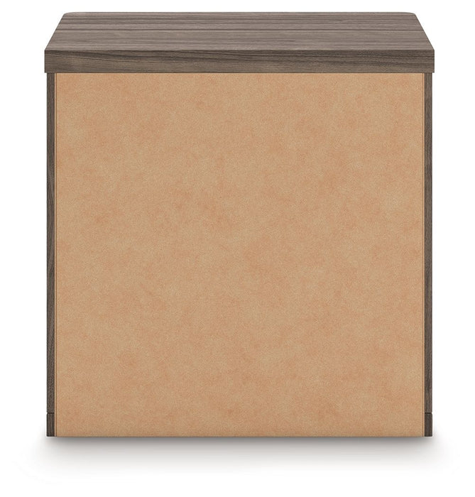 Kendanport - Two Drawer Night Stand - Brown / White