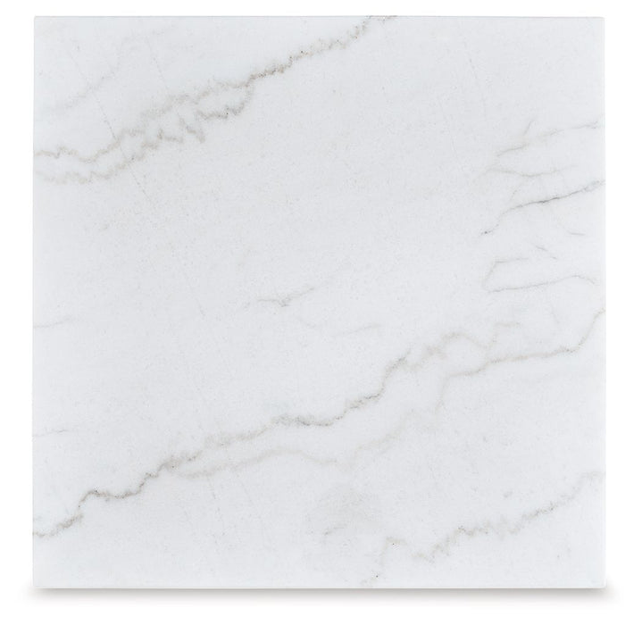 Loyaska - Square End Table - Brown / Ivory