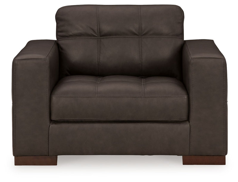 Luigi - Chair And A Half - Leather Match - Thunder
