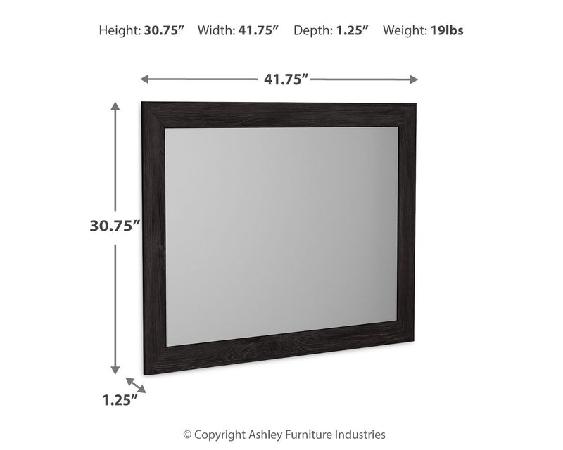 Belachime - Bedroom Mirror - Charcoal