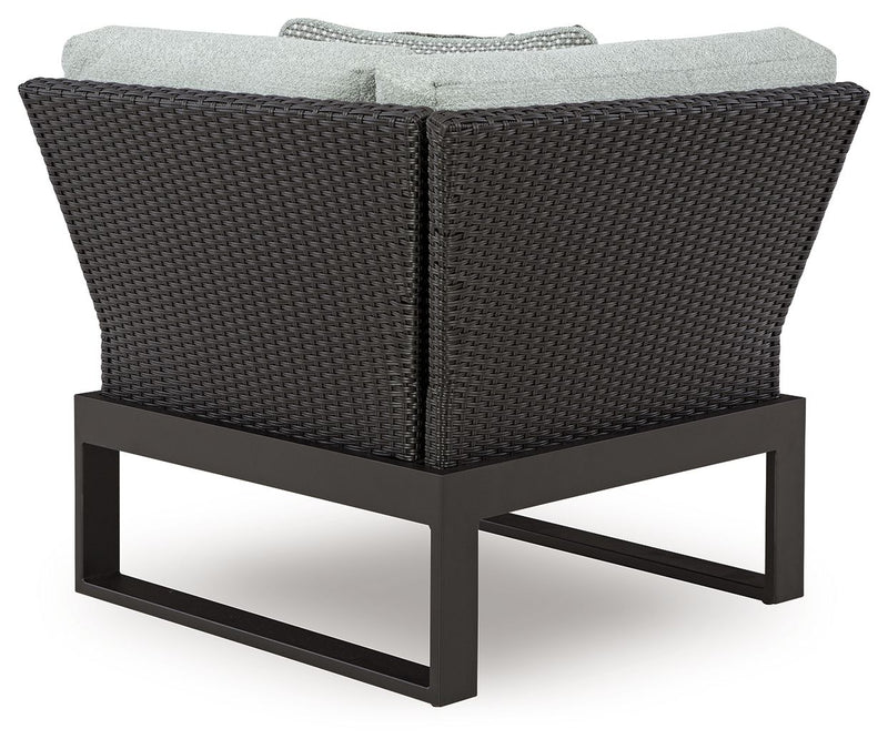 Beachloft - Corner With Cushion - Black / Gray