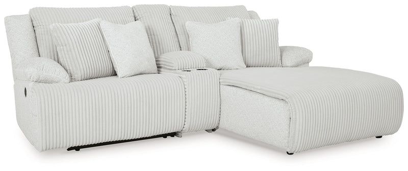 Top Tier - 3-Piece Reclining Sectional Sofa With Raf Chaise - Fabric - Alloy