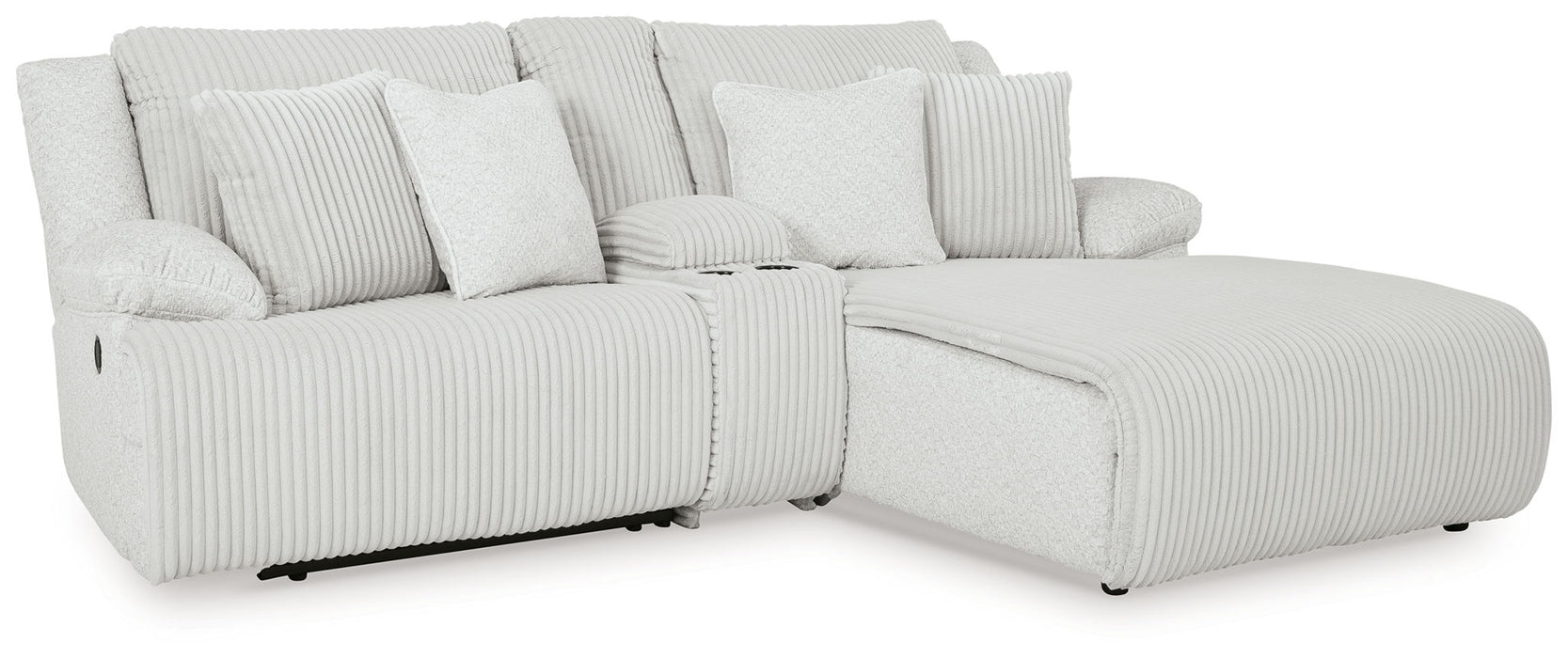 Top Tier - 3-Piece Reclining Sectional Sofa With Raf Chaise - Fabric - Alloy