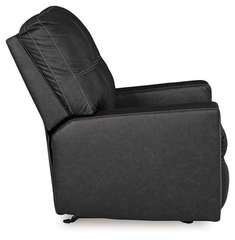 Barlin Mills - Rocker Recliner - Faux Leather - Carbon
