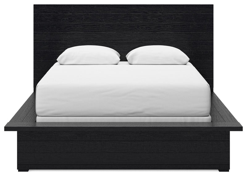 Londer - Queen Panel Bed - Black