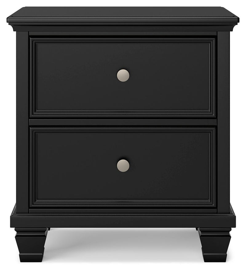 Lanolee - Two Drawer Nightstand - Black