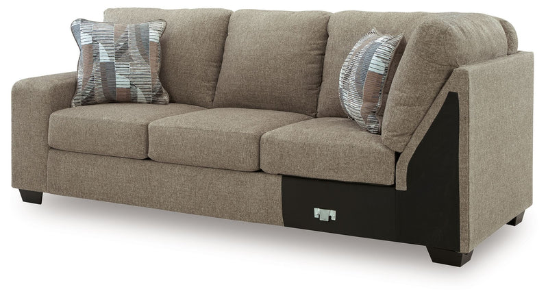Newellen - LAF Sofa With Corner Wedge - Beige