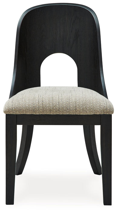 Rowanbeck - Dining Upholstered Side Chair (Set of 2) - Gray / Black