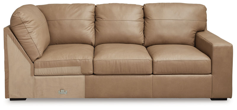 Bandon - Raf Sofa With Corner Wedge - Leather Match - Toffee