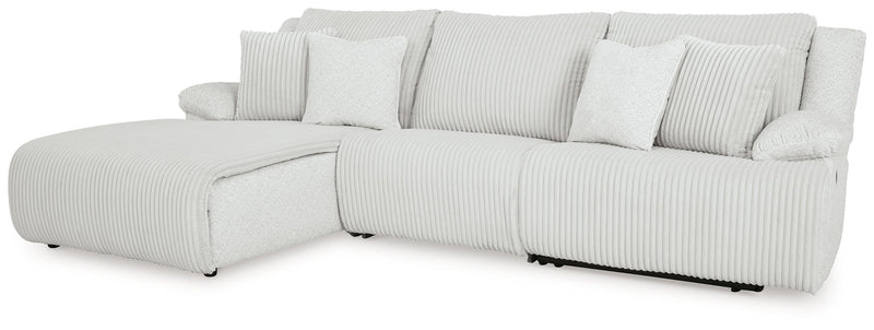 Top Tier - 3-Piece Sectional Sofa With LAF Press Back Chaise - Alloy