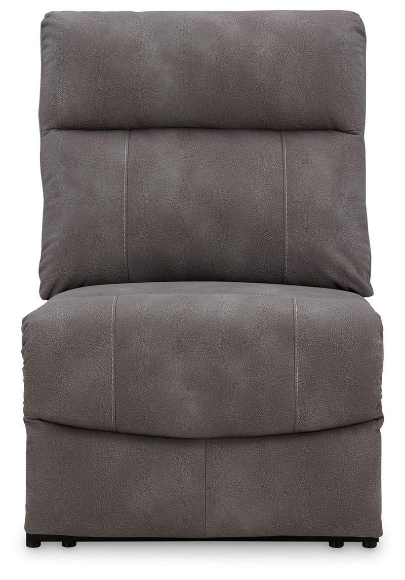 Next-Gen Durapella - Power Armless Recliner With Adj Headrest - Slate