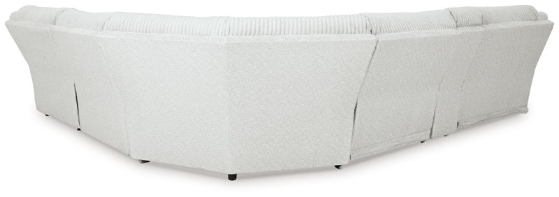 Top Tier - 6-Piece Reclining Sectional With Raf Chaise - Fabric - Alloy