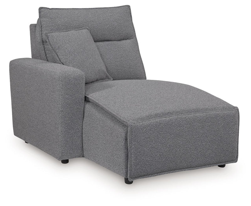 Modmax II - 8-Piece Power Reclining Sectional With LAF Press Back Power Chaise And Console - Salt And Pepper