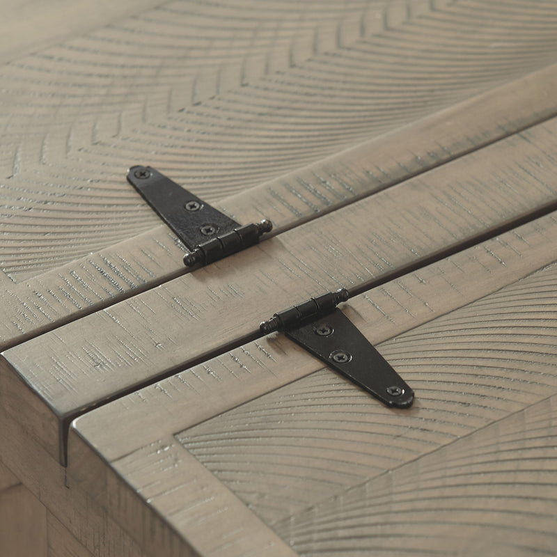 Aldwin - Cocktail Table With Storage - Square - Gray