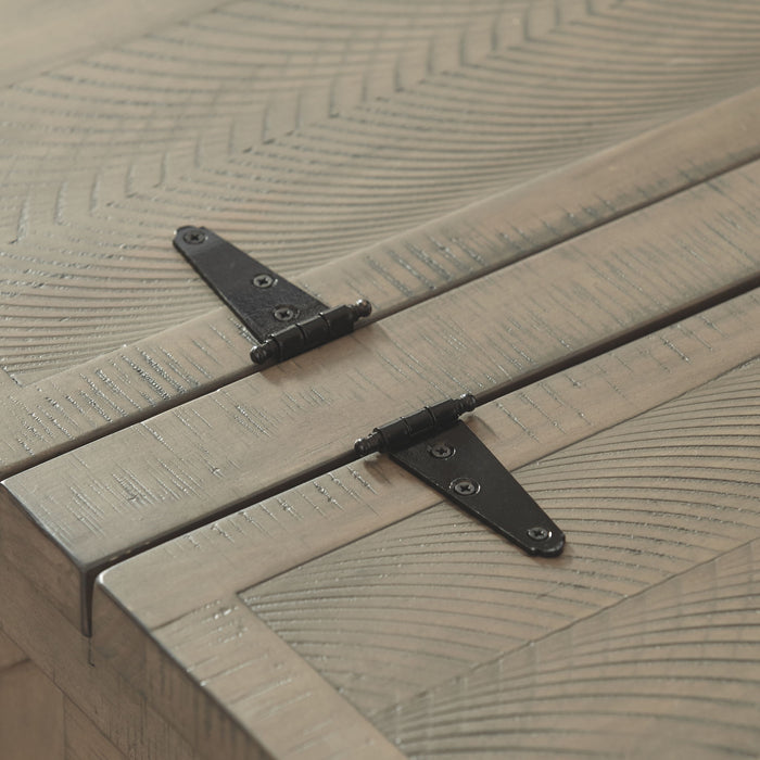 Aldwin - Cocktail Table With Storage - Square - Gray