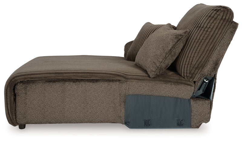 Top Tier - Laf Press Back Chaise - Fabric - Chocolate