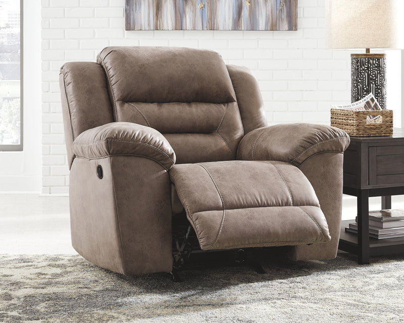 Stoneland - Rocker Recliner - Faux Leather - Fossil