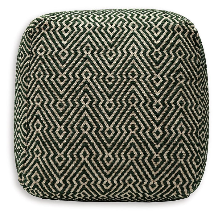 Abacy - Pouf - Green / Ivory