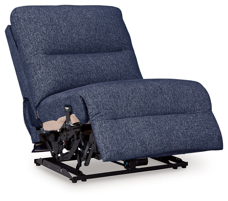Acklen Place - Power Armless Recliner With Adj Headrest - Navy
