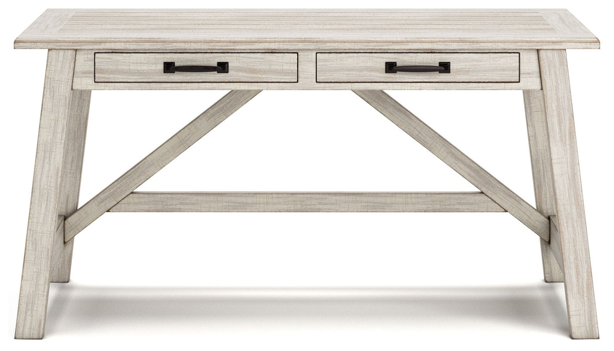 Carynhurst - Home Office Large Leg Desk - Whitewash