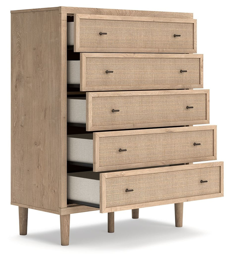Cielden - Five Drawer Wide Chest - Two-Tone