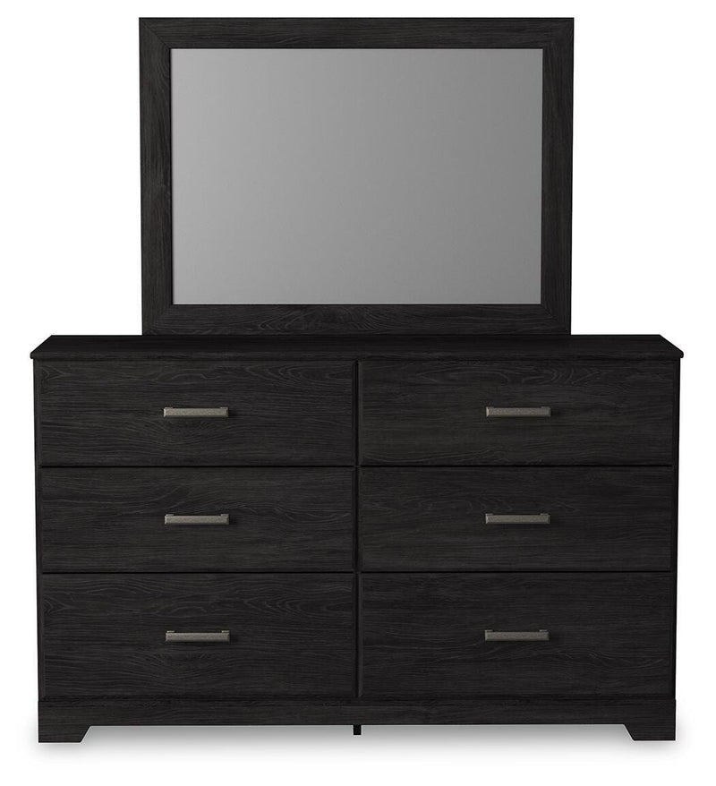 Belachime - Dresser, Mirror - Charcoal - Wood
